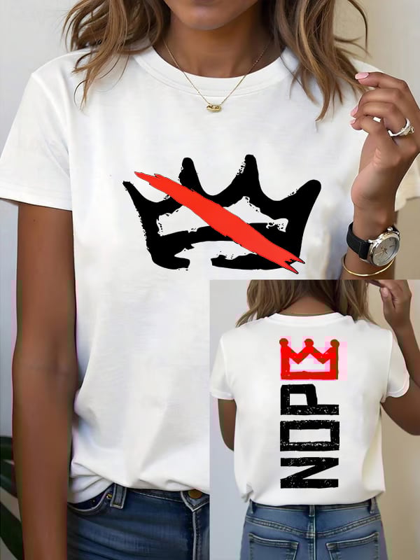 🔥Buy 3 Get 15% Off Women's America has no kings Printed Casual T-Shirt