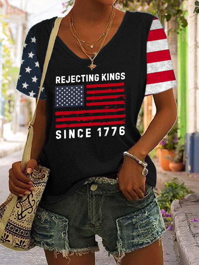 🔥Buy 3 Get 15% Off🔥Women's Casual Fashion American Kingless Printed T-Shirt