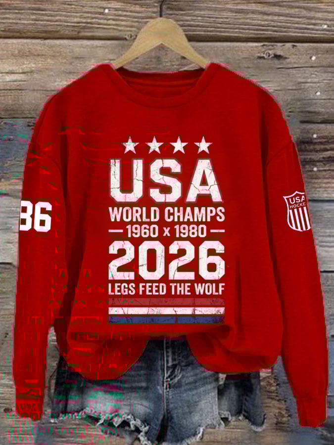 Women's Hockey Print Sweatshirt