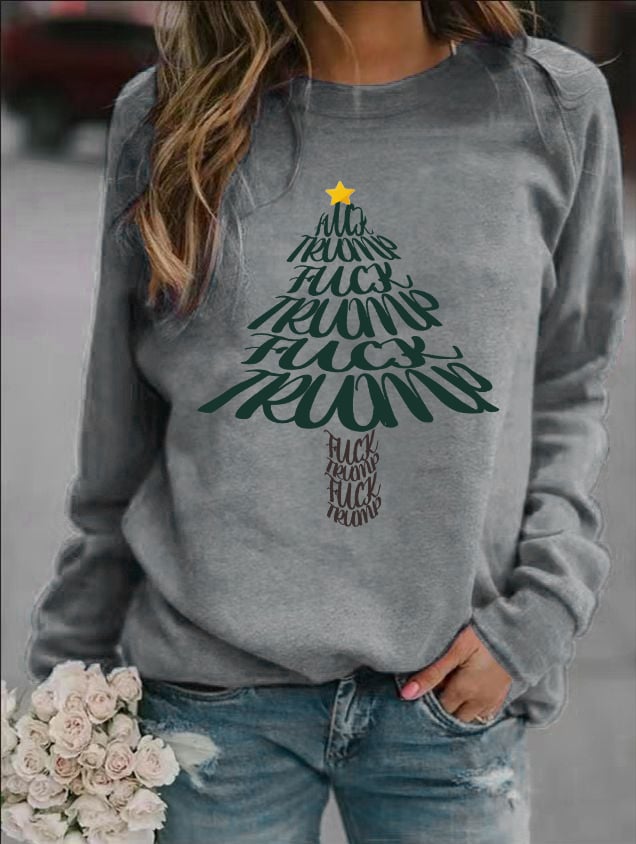🔥Buy 3 Get 15% Off🔥Women's Funny Christmas Tree With fdt Sweatshirt