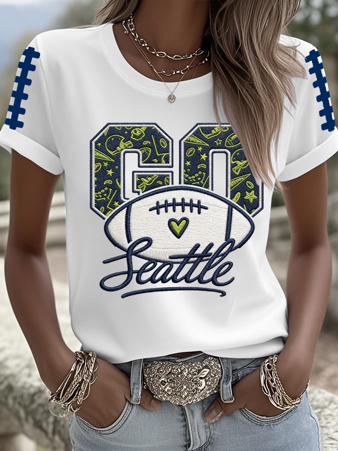 Women's Football Print T-shirt