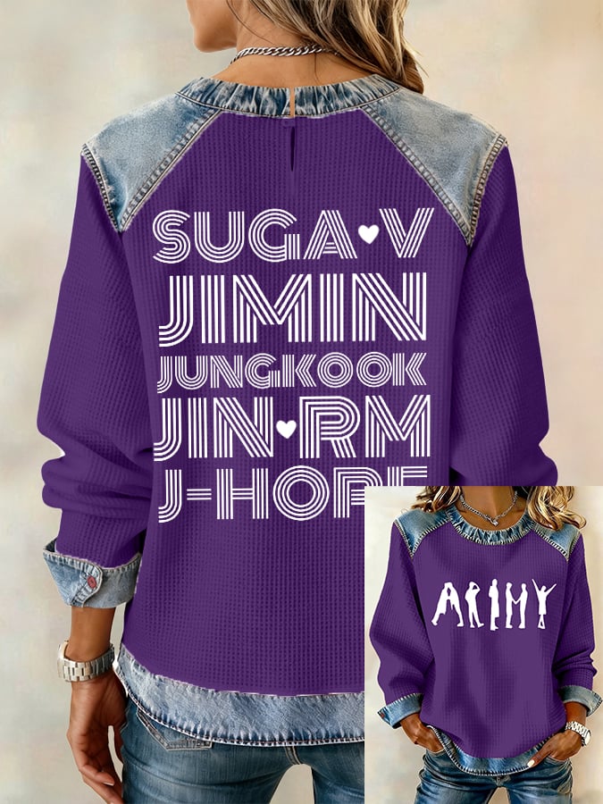 Women's Leisure Print Sweatshirt