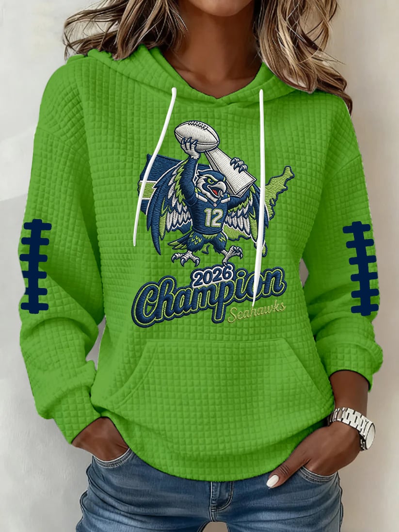 Women's Football Print Hoodie Sweatshirt