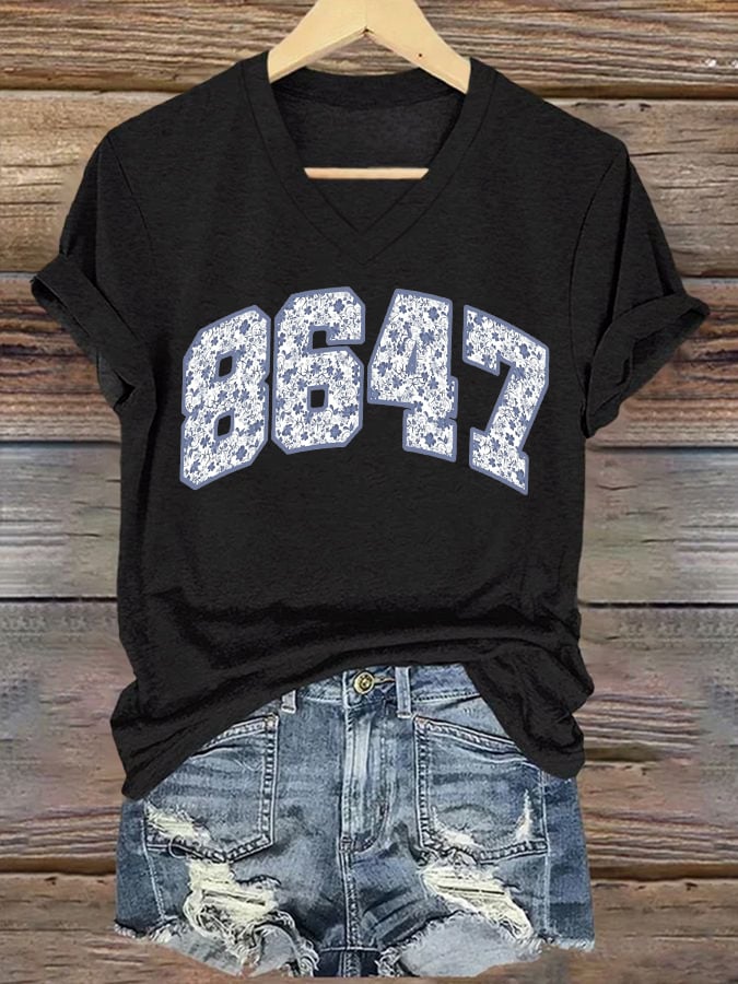 🔥Buy 3 Get 15% Off🔥Women's 86/47 Flowers Print T-shirt