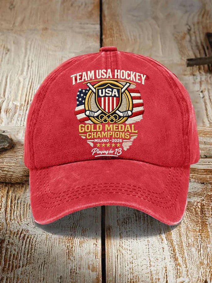 Unisex Hockey Print Baseball Cap