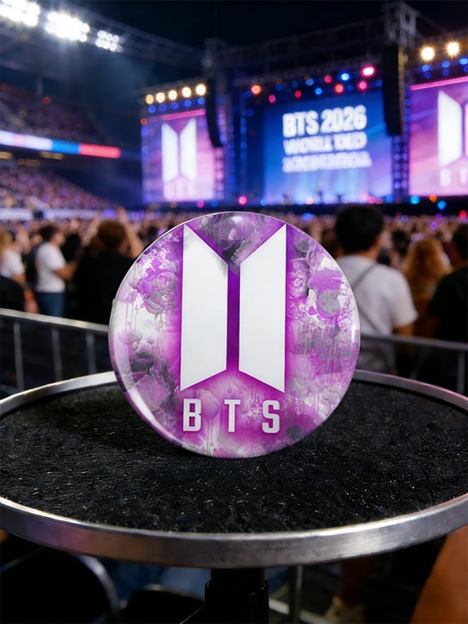 Unisex BTS Fan Print Brooch
