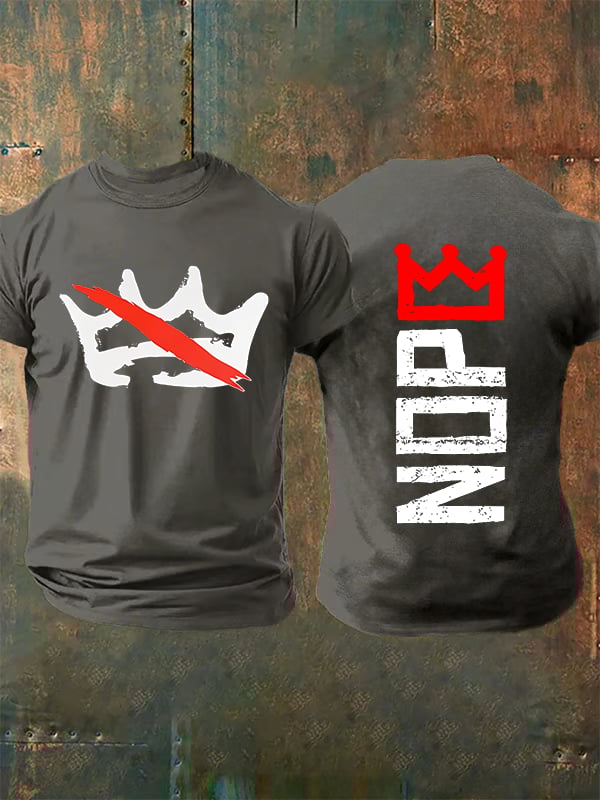 🔥Buy 3 Get 15% Off Men's Nope, No Kings In America Print T-shirt