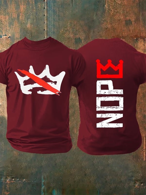 🔥Buy 3 Get 15% Off Men's Nope, No Kings In America Print T-shirt