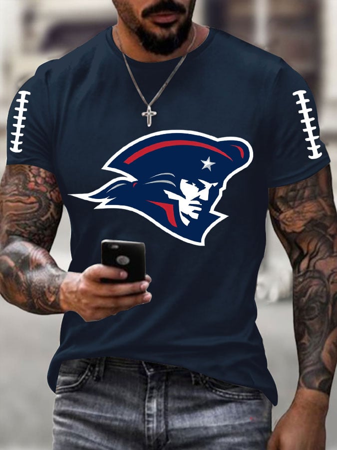 Men's Football Print Short Sleeve Top
