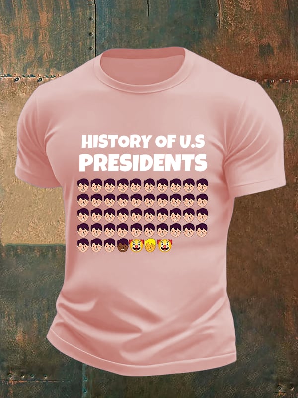 🔥Buy 3 Get 15% Off🔥Men's History Of US Presidents Print T-Shirt