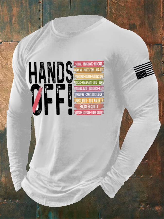 🔥Buy 3 Get 15% Off🔥Men'S Retro Hands Off Protest Print T-Shirt