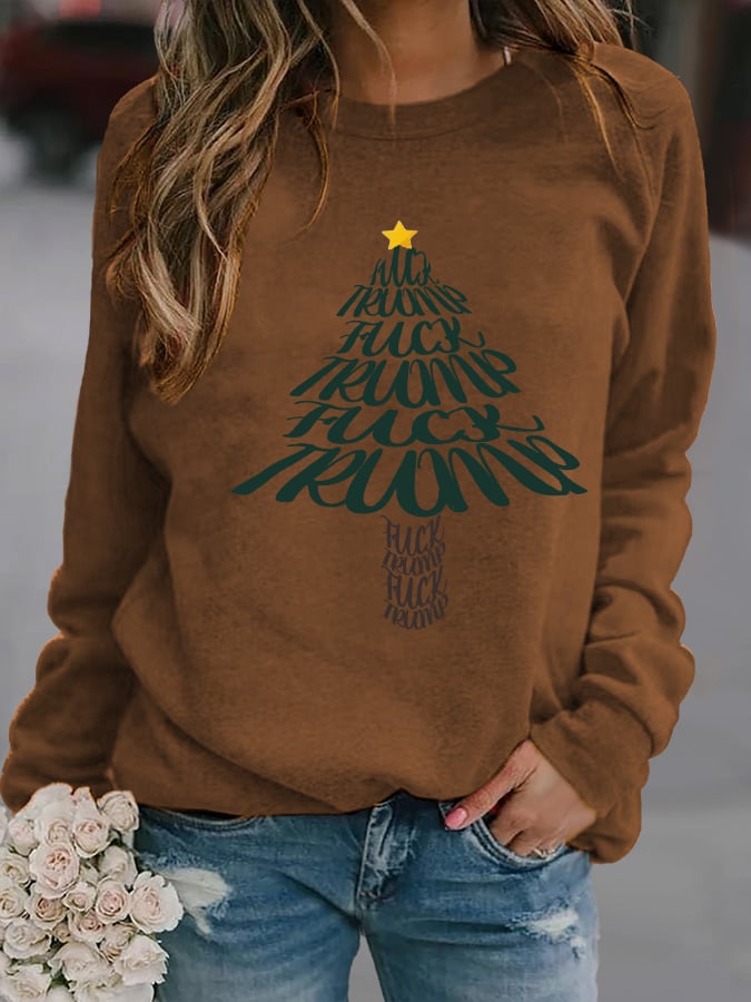 🔥Buy 3 Get 15% Off🔥Women's Funny Christmas Tree With fdt Sweatshirt