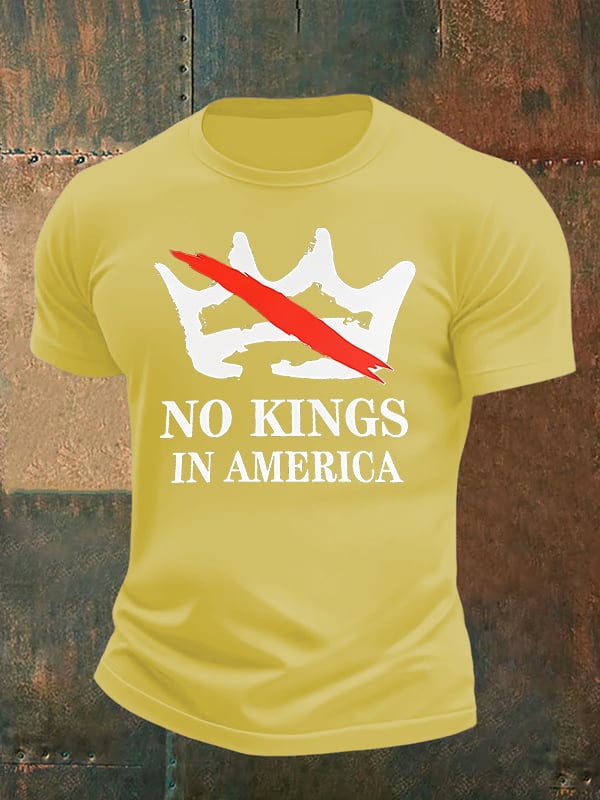 🔥Buy 3 Get 15% Off🔥Men's no kings in America print T-Shirt