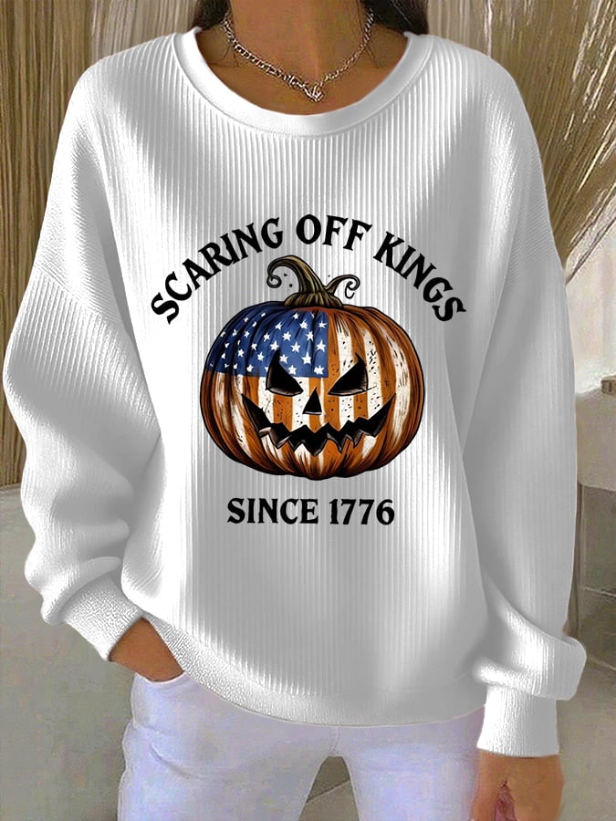 🔥Buy 3 Get 15% Off🔥Women's Scaring Off Kings Print Casual Sweatshirt