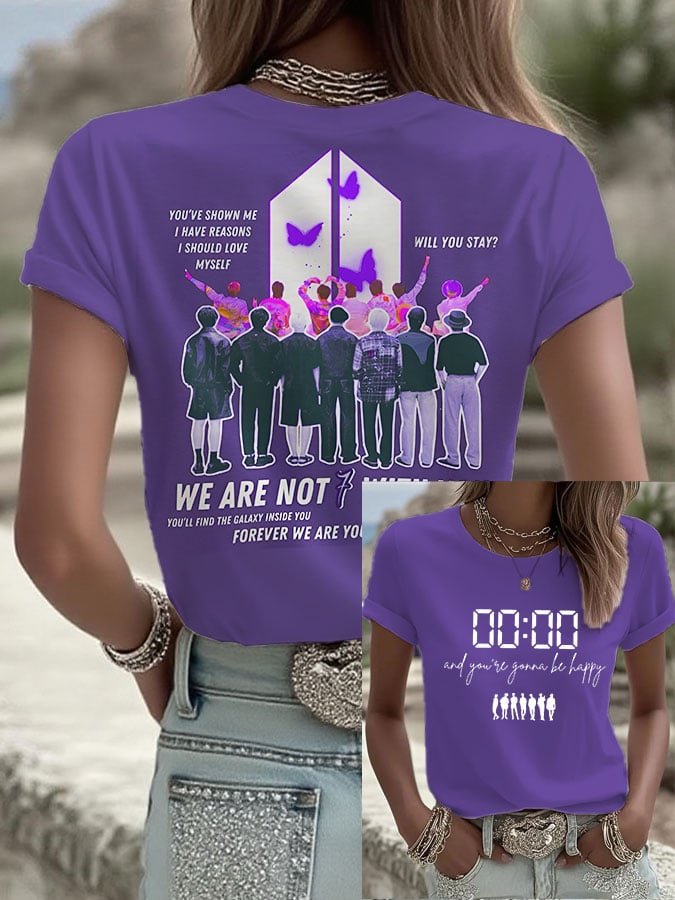 Women's World Tour Printed Casual T-Shirt