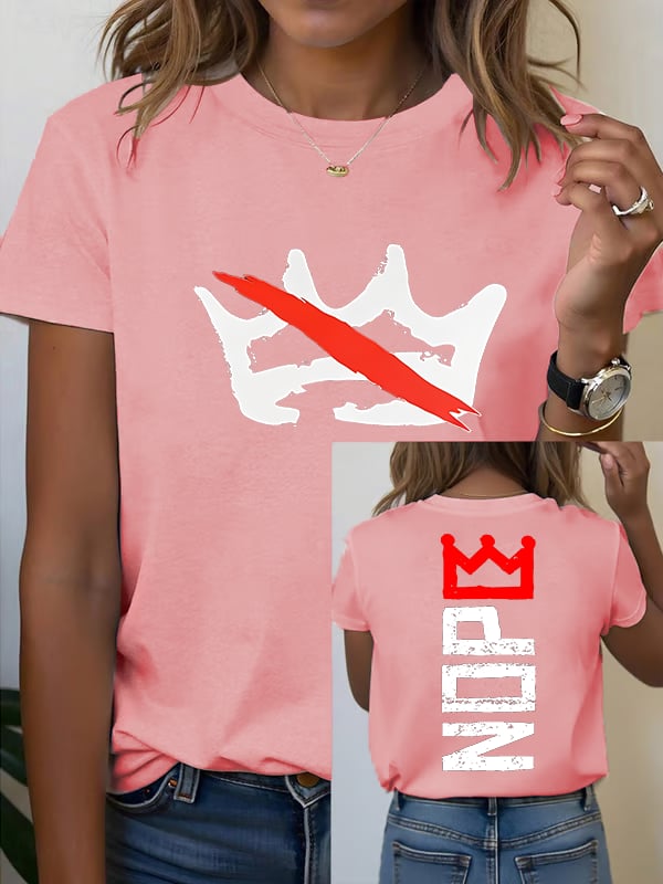 🔥Buy 3 Get 15% Off Women's America has no kings Printed Casual T-Shirt