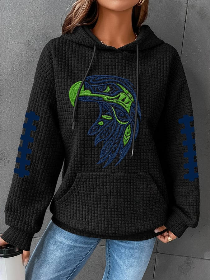 Women's Football Print Hoodie