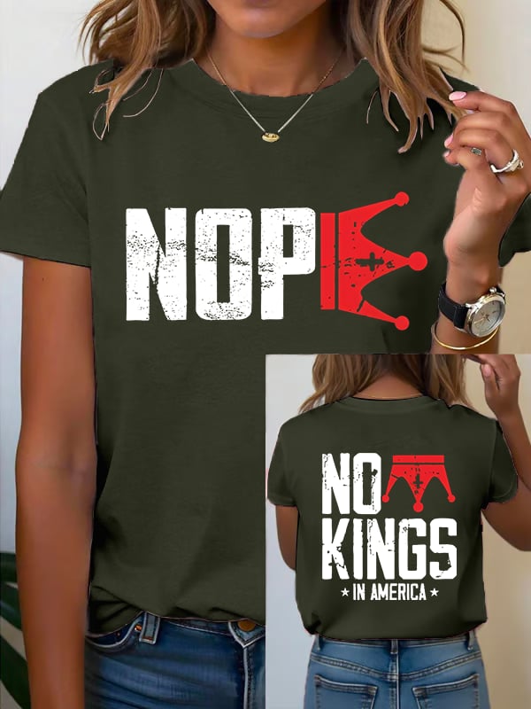 🔥Buy 3 Get 15% Off🔥Women's No Kings In America T-Shirt