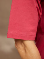 Freya - V Neck T Shirt - Pink