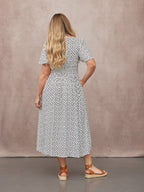 Maddie Short Sleeve Dress - Polka Dot Print