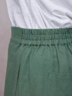 Myrtle Barrel Leg Trouser - Green