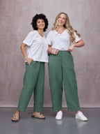 Myrtle Barrel Leg Trouser - Green