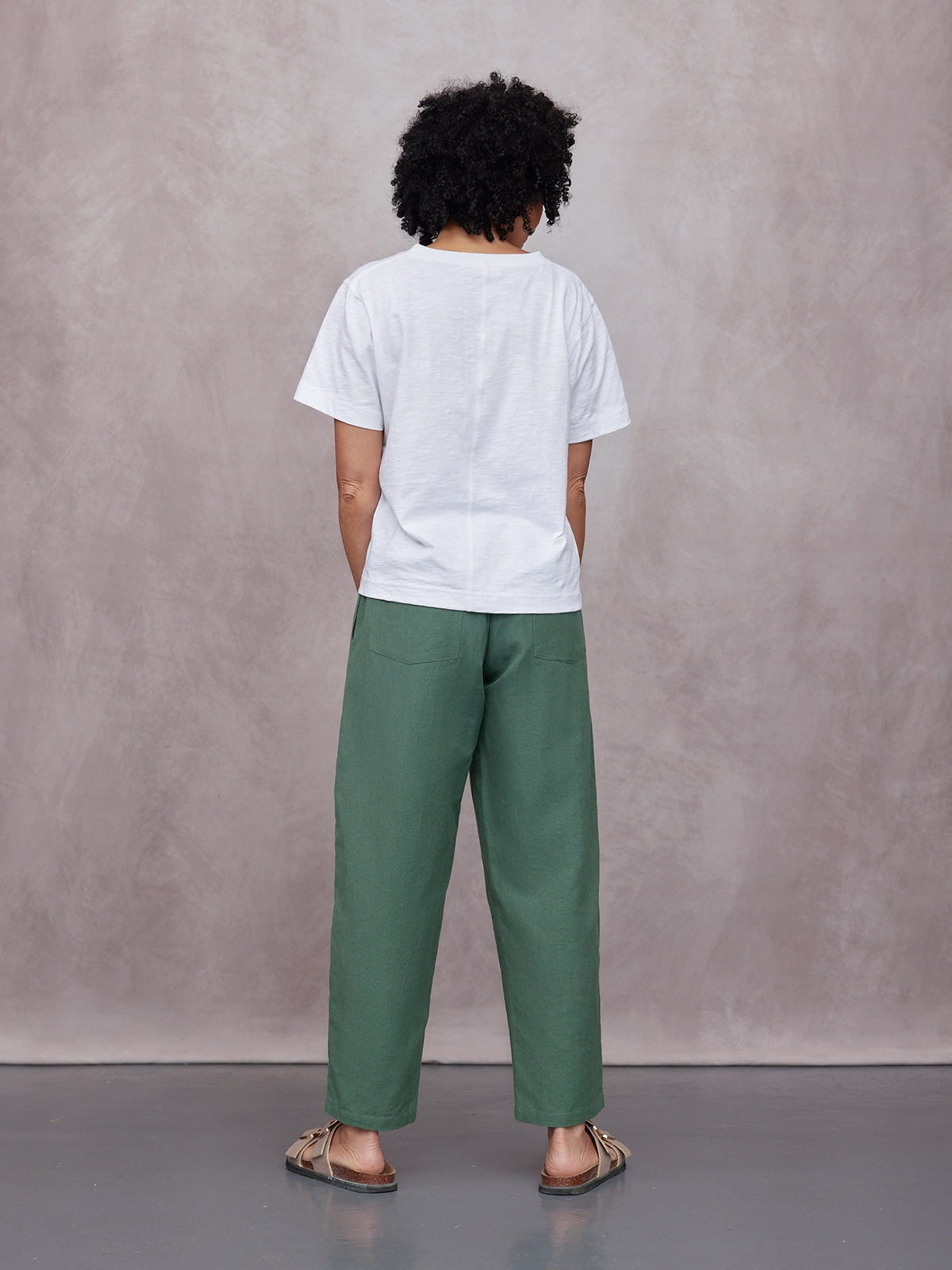 Myrtle Barrel Leg Trouser - Green