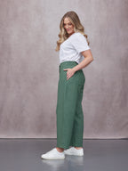Myrtle Barrel Leg Trouser - Green