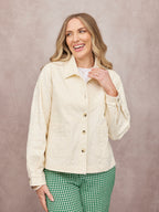 Lizzie Embroidered Summer Jacket - Cream