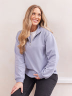 Evie Zip Sweatshirt - Lilac