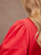 Marilyn Seersucker Dress - Red