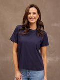 Adele Relaxed Tee - Navy