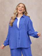 Shirt & Trouser Bundle - Deborah & Joy - Cobalt Blue