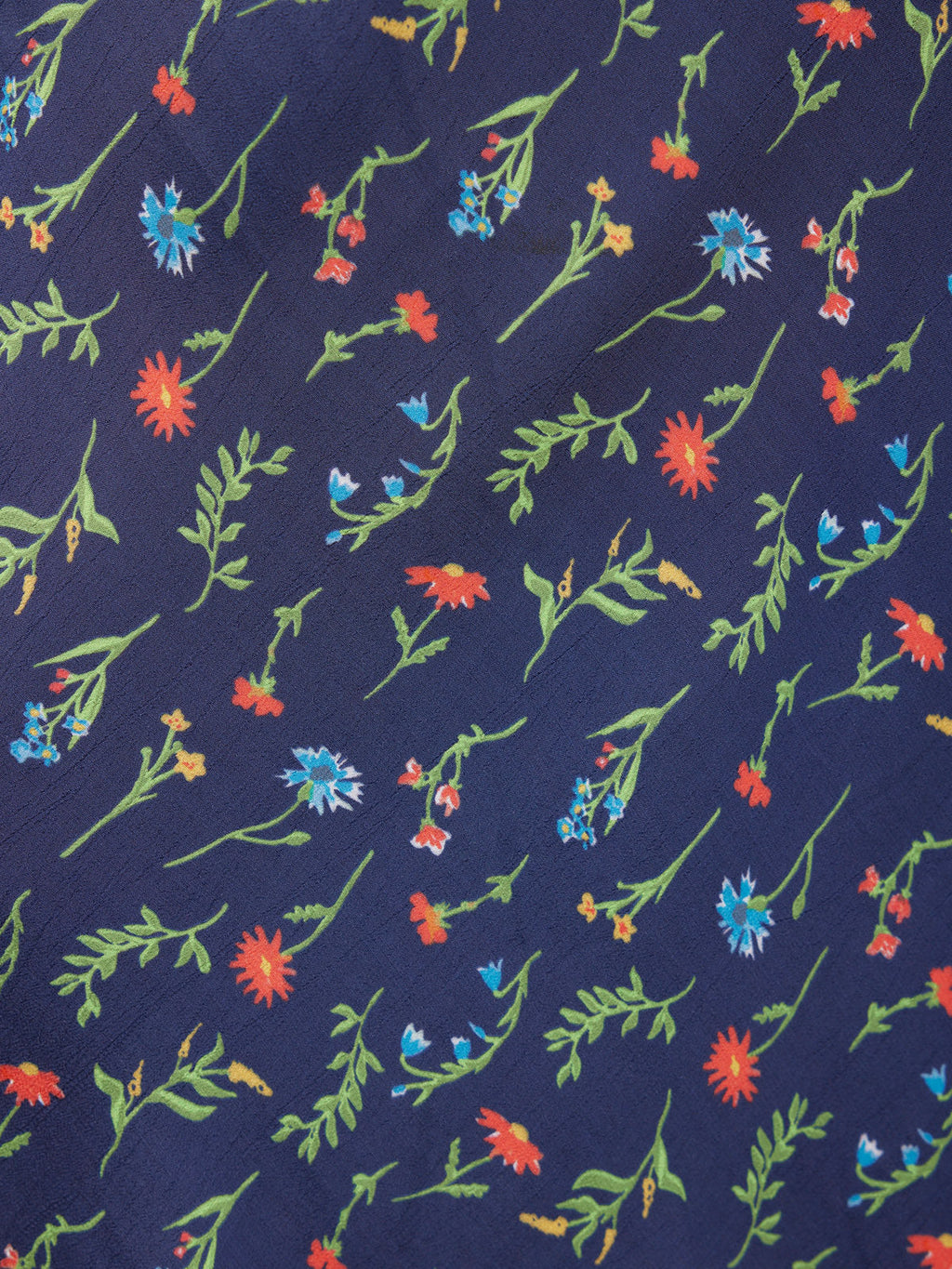 Monica V-Neck Tea Dress - Navy Floral