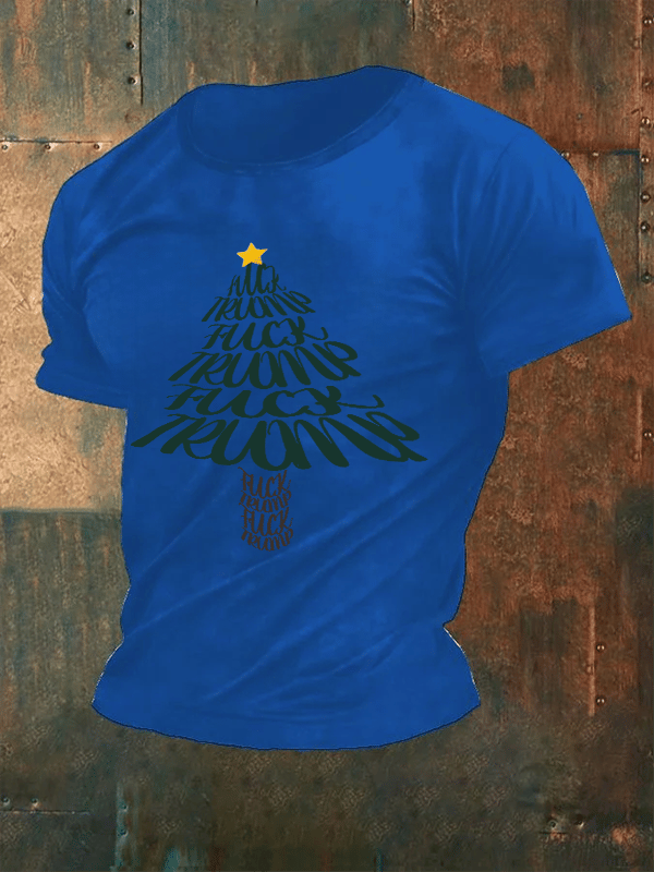 🔥Buy 3 Get 15% Off🔥Men's  Funny Christmas Tree With fdt T-Shirt