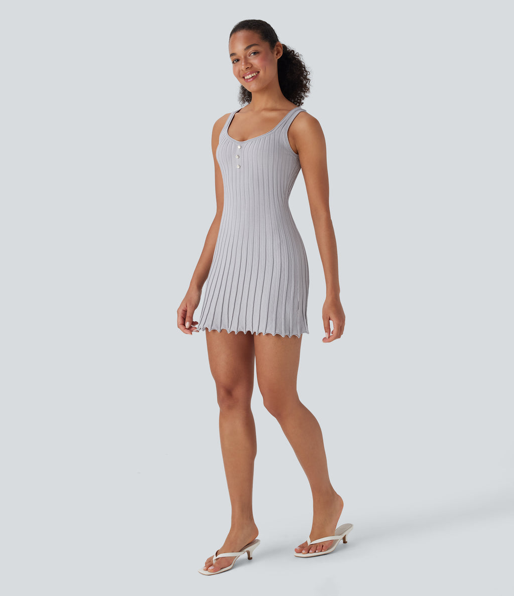 Mini Casual Sweater Tank Dress