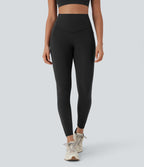 UltraSculptTM Cool Quick Dry SoCinched High Waisted Tummy Control Cut Out Yoga Leggings with Pockets-UPF50+