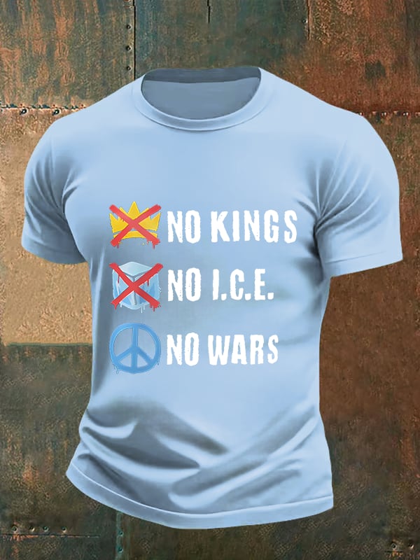 🔥Buy 3 Get 15% Off🔥Men's  No Kings Print T-Shirt