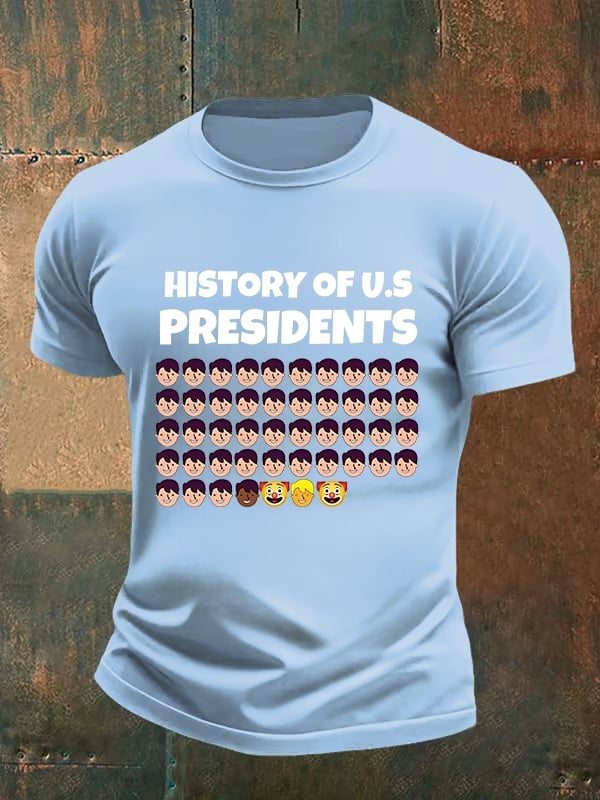 🔥Buy 3 Get 15% Off🔥Men's  History Of US Presidents Print T-Shirt