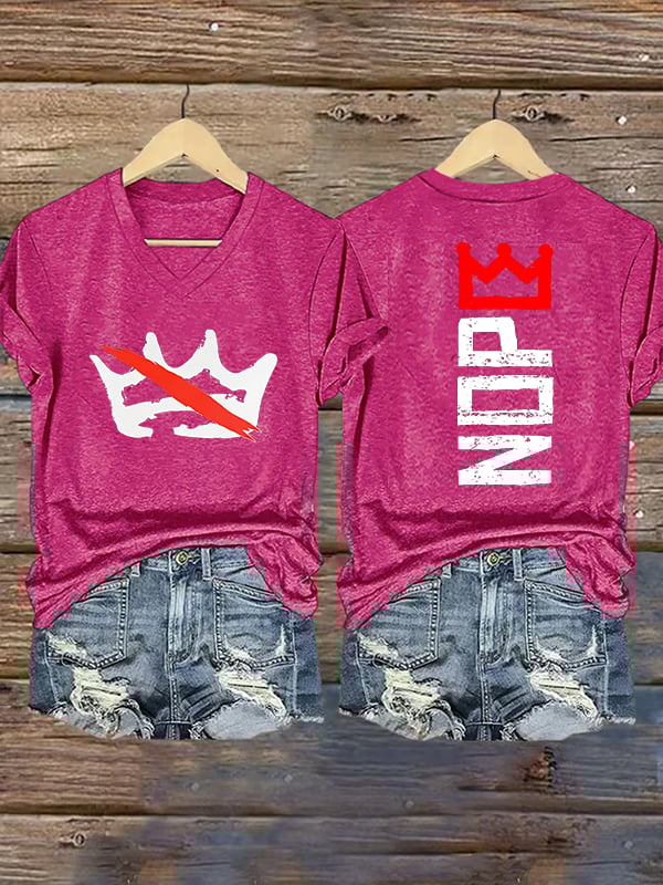 🔥Buy 3 Get 15% Off Women's  Nope, No Kings In America Print T-shirt