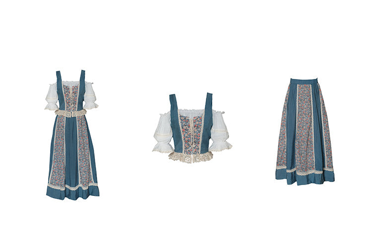 Countrycore Vintage Lace Floral 2Pcs Set