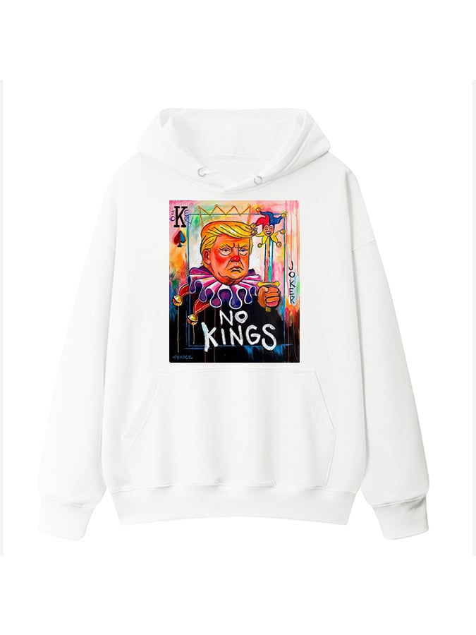Unisex  No Kings In America Print Casual  Hoodie