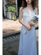 Gradient Color Slip Dress + Chiffon Sheer Cardigan