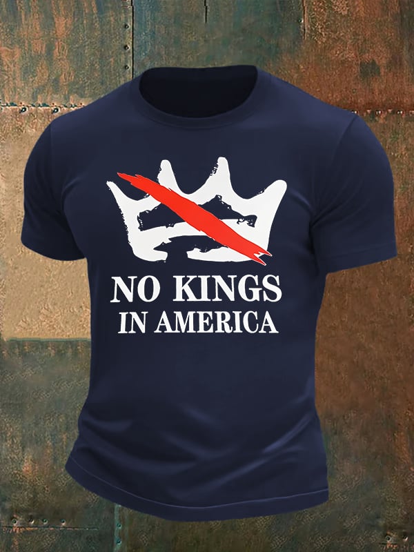🔥Buy 3 Get 15% Off🔥Men's no kings in America print  T-Shirt