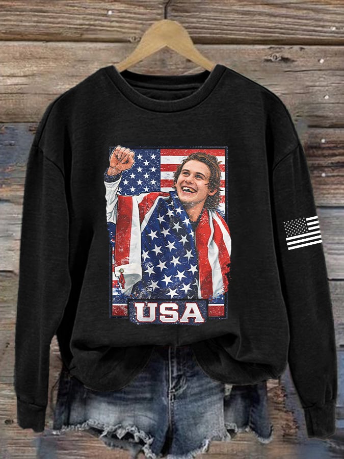 Women's  Hockey Print Sweatshirt