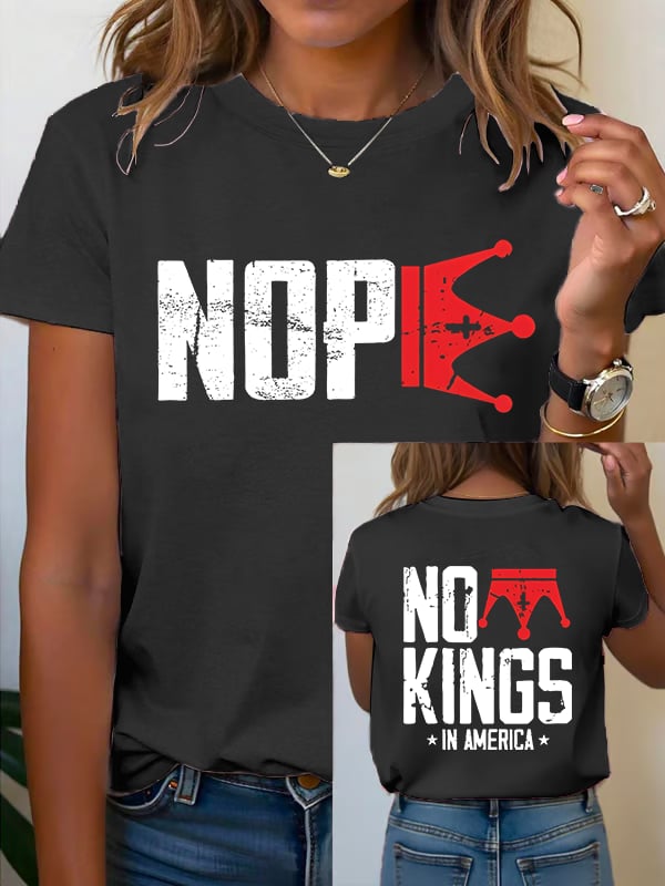 🔥Buy 3 Get 15% Off🔥Women's  No Kings In America T-Shirt