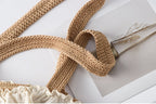 Crocheted Lace Trim Shoulder Bag