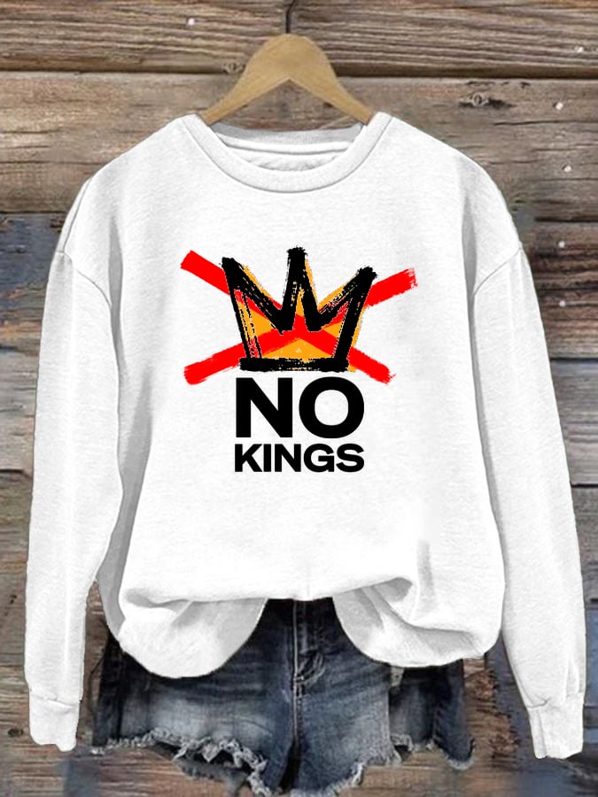 🔥Buy 3 Get 15% Off🔥Women's  America has No Kings Printed Casual Sweatshirt