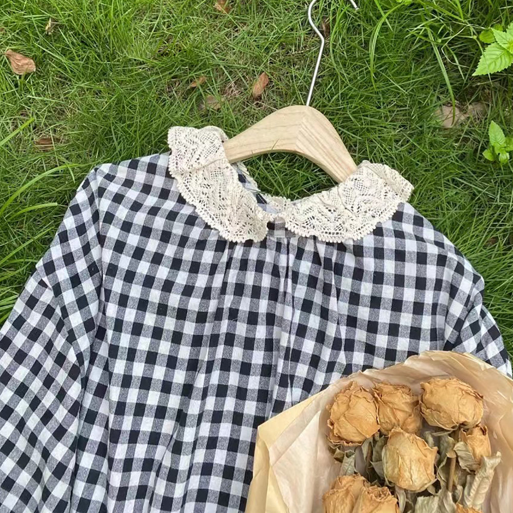 Long Sleeve Cute Lace Collar Top