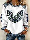 Women's Football Print Sweatshirt